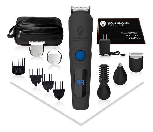 Kit De Lavagem Corporal Masculino 11 Em 1 - Sem Fio/preto