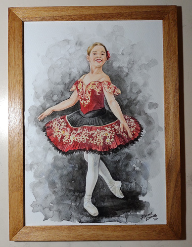 Dibujo Pintura Personalizada Ilustración Art 2 Rostros Marco