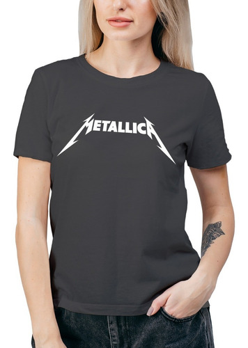 Polera Mujer Metallica Rock 100% Algodón Orgánico Mus14