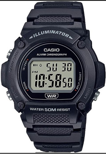 Reloj Casio W-219h-8av, Luz, Alarma, Deportivo Unisex 