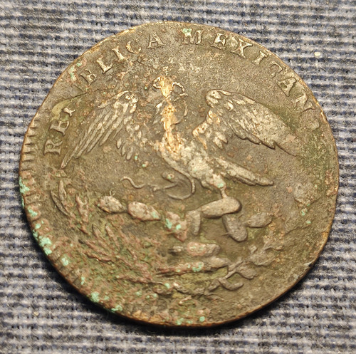 Moneda 1/4 Un Cuarto De Real 1834, En Cobre. (Usado)