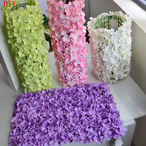 NAHUAA Arreglos florales de hortensias de seda artificial, 2 piezas, 5  cabezas, grandes paquetes florales falsos para el hogar, boda, mesa,  centros de