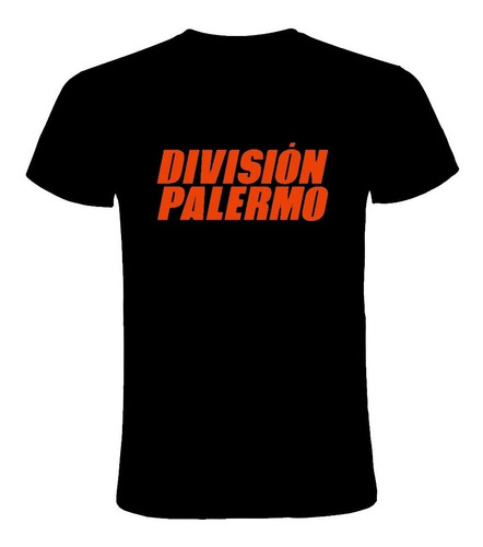 Remera Negra Division Palermo Serie Argentina