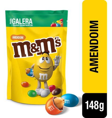 Kit 5 Sachês M&m's Chocolate Ao Leite Com Amendoim 148g Mars