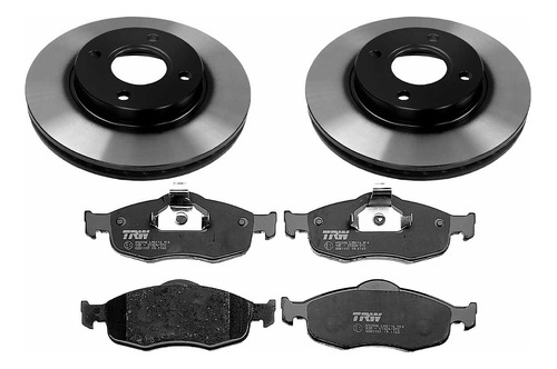 Set Balatas Y Discos Del P/ Ford Contour L4 2.0l 95/96 Trw