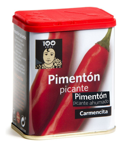 Carmencita  Pimentón Picante Ahumado, 75 Grs.