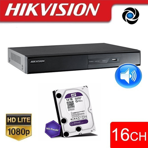 Imagen 1 de 10 de Dvr 16ch Hikvision 1080p Hd Tvi Cctv Hdmi Vga P2p +disco 1tb
