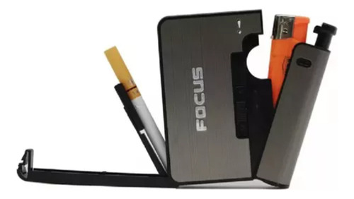 Cigarrera De Bolsillo Focus Jd-yh001: Estilo Y Portabilidad Gris