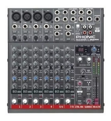 Phonic Helixboard 12u Mixer Multitrack 10ch Usb Firewire