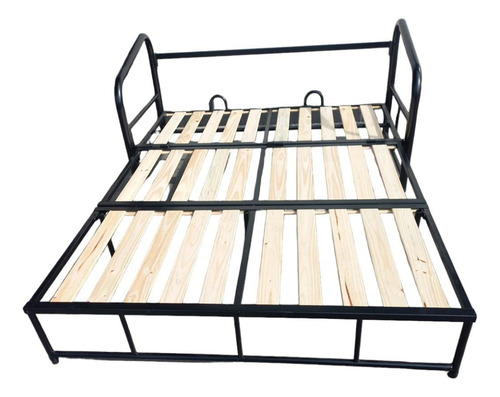 Sofá Cama Plegable Con Colchón 2plazas 1.40 Caño Fácil Abrir