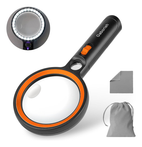 Lupa De Lectura Gaborish , Con Luces Led, 10x / 20x / 45x