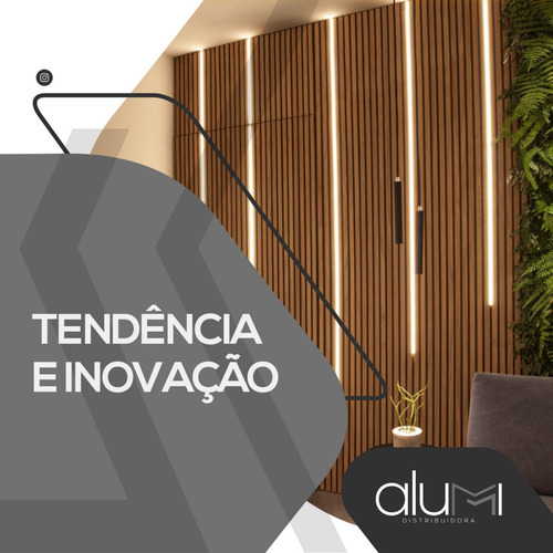 Perfil Aluminio Tabica P/ Fita De Led Drywall 3 Metros
