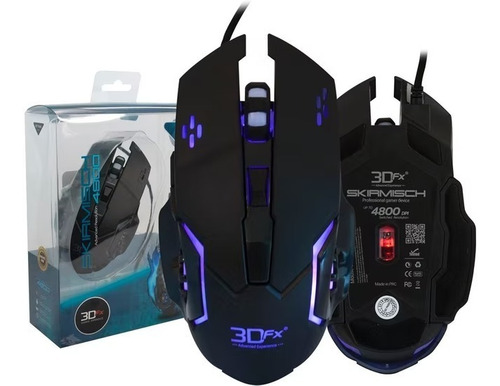 Imagen 4 de 4 de Mouse Gamer De Juego 4800 Dpi Skirmish
