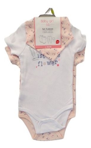 Body De Bebé Conjunto Pack 4 Piezas ( Talla 12-18 Meses)