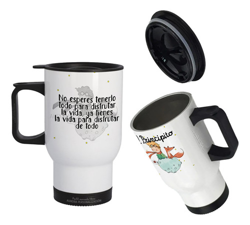 Mug Vaso Termico Viajero Para Carro El Principito Cuento 08