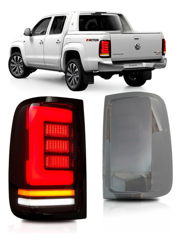 Faros Traseros Full Led Fume Para Volkswagen Amarok X2