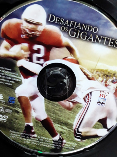 Dvd Desafiando Gigantes ( Superação / Fé ) Encarte Interno