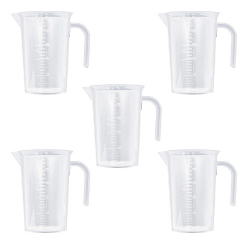 Vaso Medidor Graduate Cups, Grueso, 5 Unidades [u] [u]