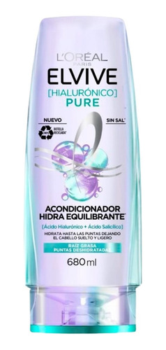 Loreal Hialuronico Pure Acondicionador Elvive 680 Ml