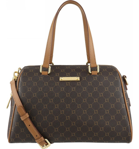 Bolsa Feminina Luz Da Lua Mc-1067 Monograma Cor Mocca/cohiba