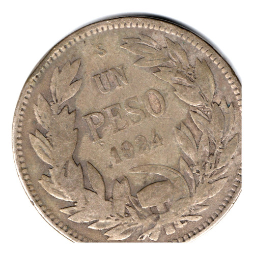 Moneda Historica De Chile 1924 De Plata