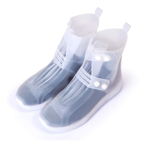 Healifty 1 par de Zapatos Impermeables Cubre Zapatos Impermeables Reutilizables Cubre Zapatos de Silicona Antideslizantes para Lluvia Nieve Exterior Azul Talla L 