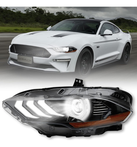 Projector Headlight Assembly Compatible Ford Mustang 2018-20