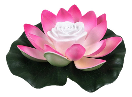 Luz Nocturna Artificial Flotante De Loto Led Lotus Energy