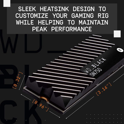 Ssd Wd_black Sn750 Nvme 2tb Gen3 Pcie, M.2 2280, 3d Nand