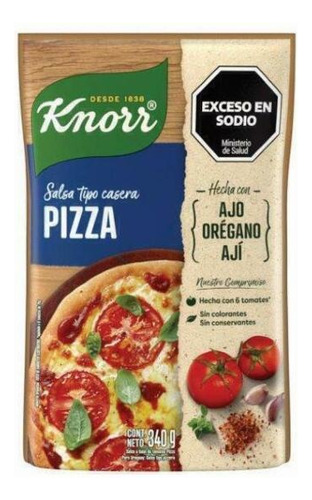 Salsa De Tomate Lista Knorr Tipo Casera Pizza 340 G