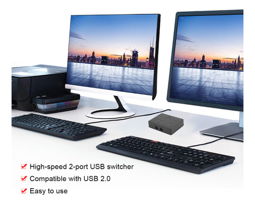 Para Adaptador Usb Conmutador De 2 Puertos Accesorio De