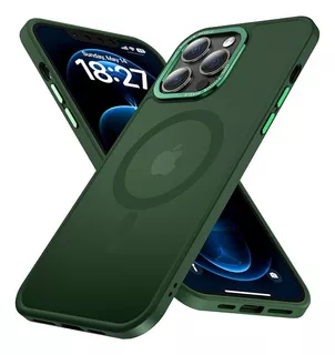Funda Kisen Con Magsafe Para iPhone 12 Pro Max Verde