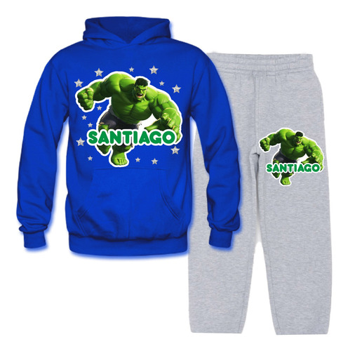 Conjunto Buzo Hulk Avengers Poleron Pantalon Personalizado