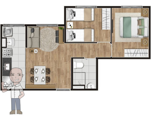 Imagem 11 de 12 de Apartamento 2 Dormitórios Na Lapa Com Piscina