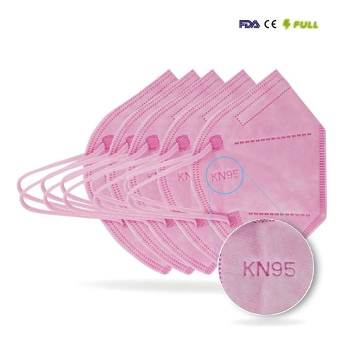 Imagen 5 de 8 de Cubrebocas Kn95 50 Piezas Tapabocas 5 Capas Reutilizable