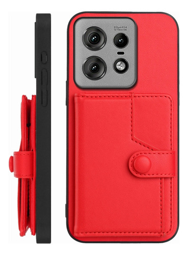 Compatible Funda Rfid Con Bolsa De Tarjetas For Motorola Edge 50 Pro P