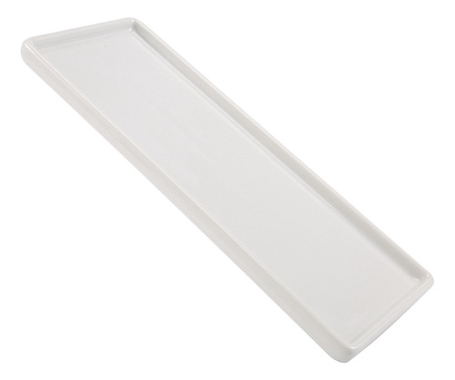 Plato Rectangular De Cerámica De Porcelana Blanca Rectangula