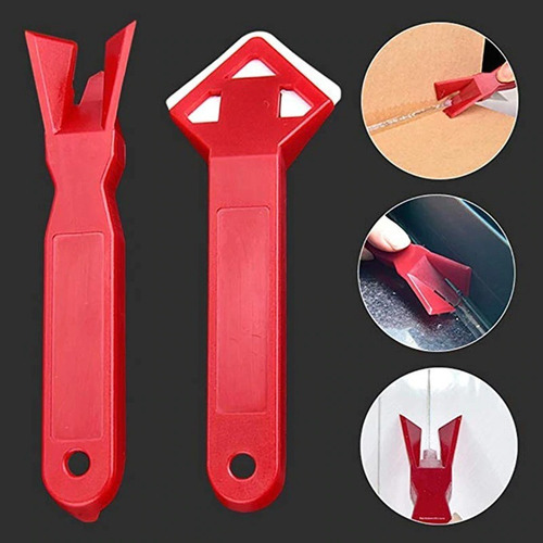 Kit 2 Ferramentas Raspador Calafetar Excesso Rejunte Piso