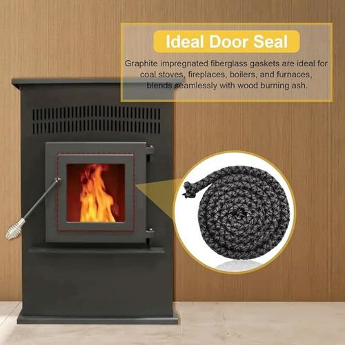 Cordón Fibra De Vidrio Para Puerta 10mm Combustion Lenta 2m