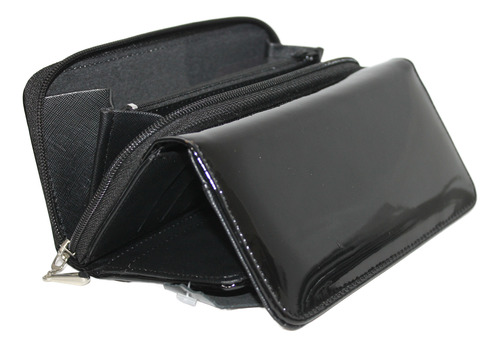Cartera Piel De Charol Especial Para Ti Cierres Mujer Bolsa