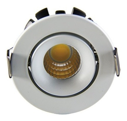 Imagen 4 de 4 de Mini Spot Embutir Redondo Blanco Led 3w Calido Movil Bach R