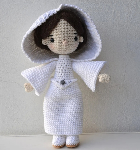 Princesa Leia Star Wars Muñeca Amigurumi Tejida A Crochet