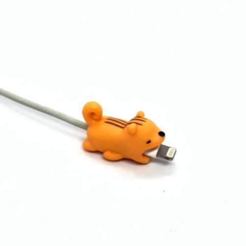 Protector Cable Bite Para iPhone Android Animales Mordedores