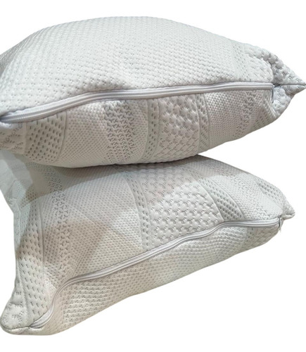 2 Almohadas Firmes Hoteleras Con Cierre Tela Super Suave Variable