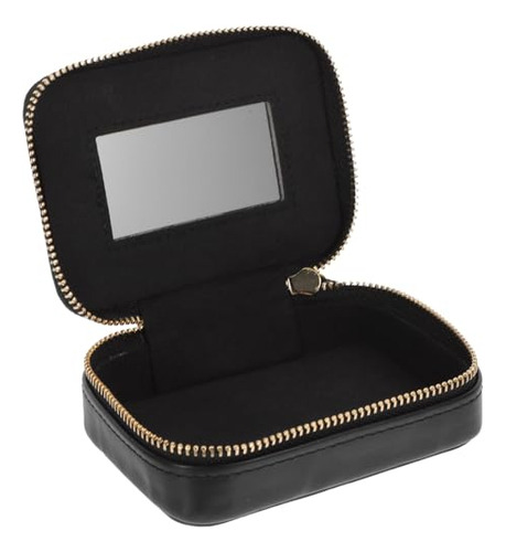 Estuche De Cuero Para Lápiz Labial Y Maquillaje Portátil