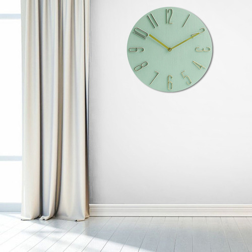 X Relógio De Parede Para Decoração De Sala Silencioso Verde
