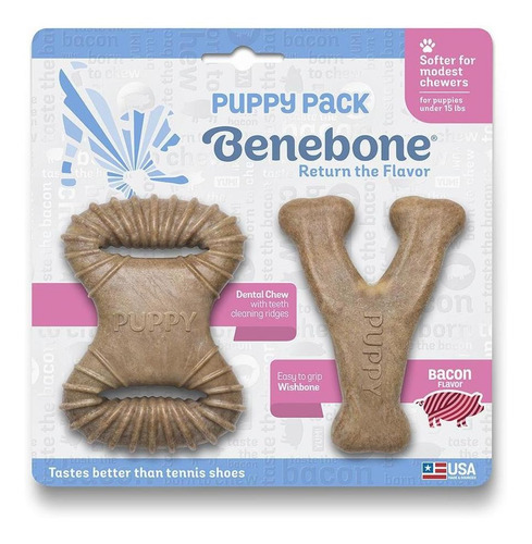 Benebone Puppy 2-pack Bacon