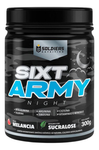 Soldiers Nutrition Sixt Army Night 300g Sabor Melancia