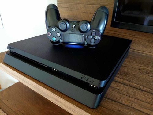 Playstation 4 Slim Ps4 Slim Cor Preto - Excelente (Recondicionado)