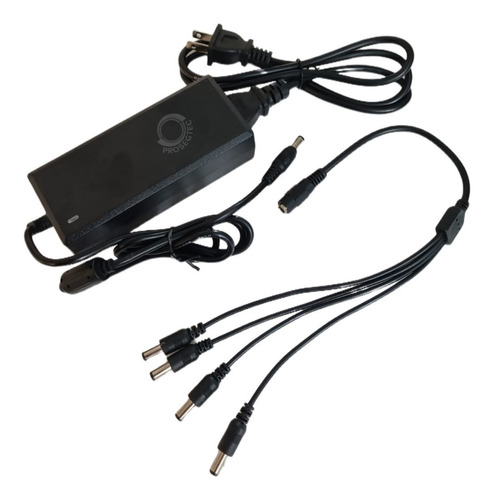 Adaptador De Corriente Cctv 12v 3amp + Pulpo 4 Salidas